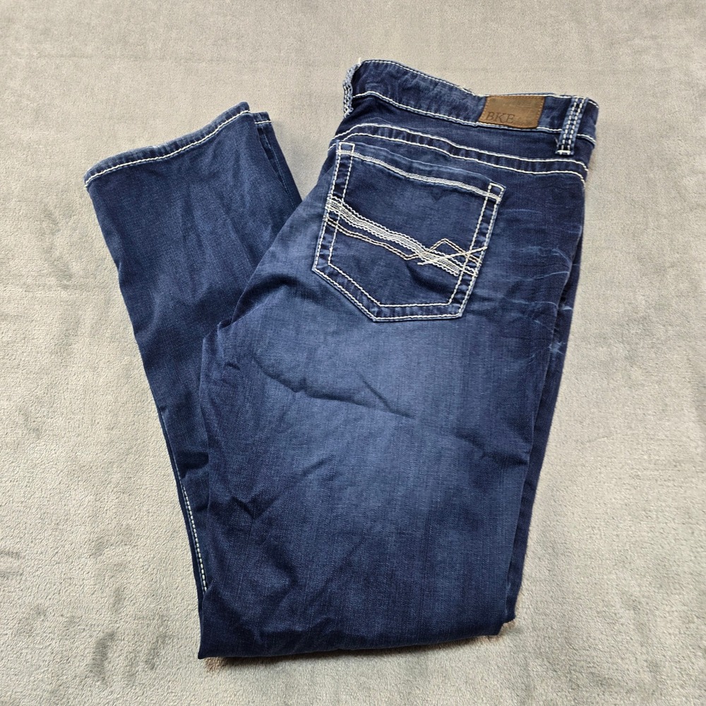 BKE Buckle Payton Bootcut Jeans Womens 36R Dark Wash Contrast Stitch Y2K Western